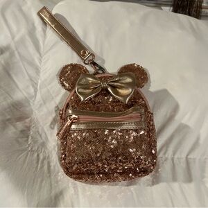 Disney Gold Sequin Mini Bag with Bow